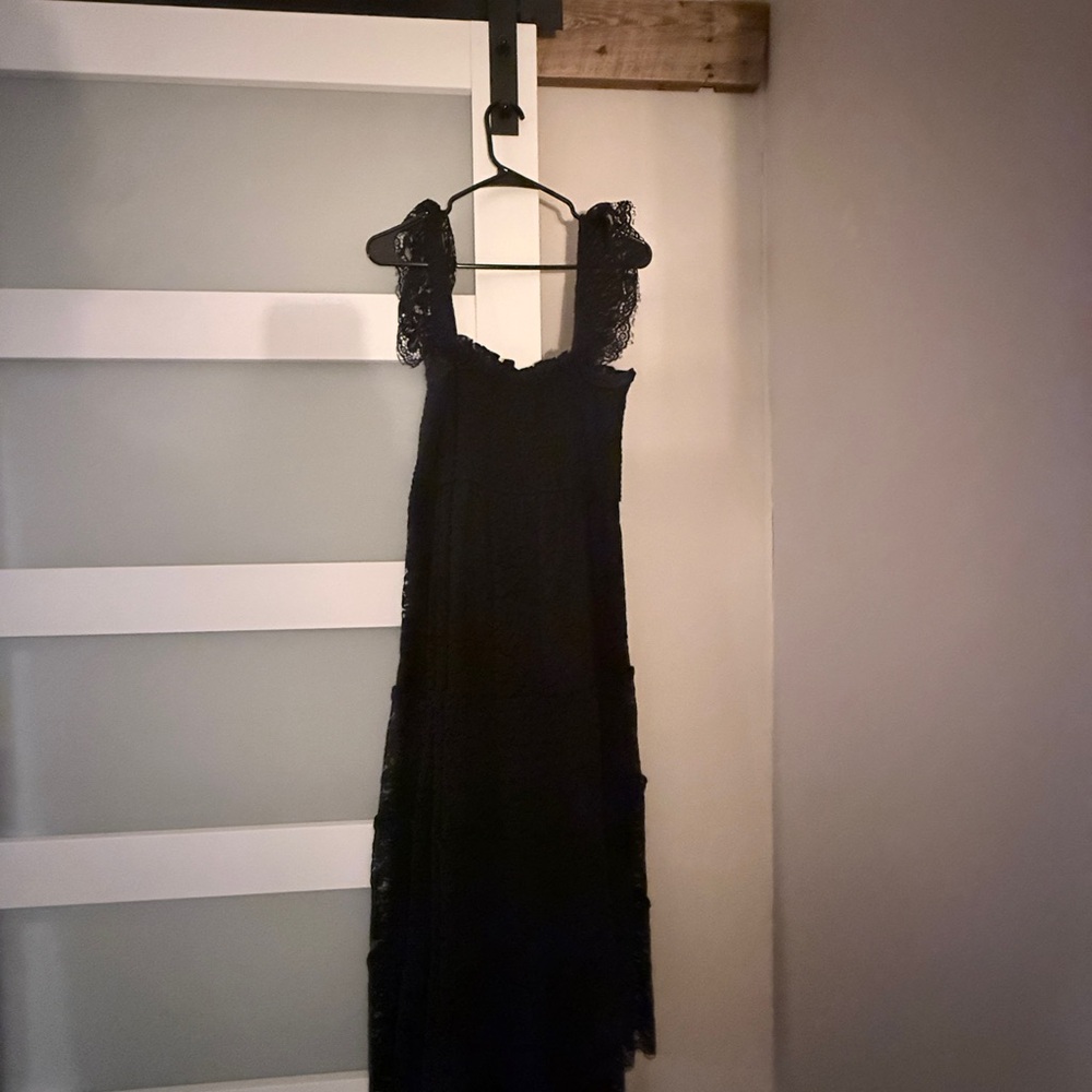 Altar'd State Black Lace Maxi Dress